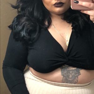 Forever 21 long sleeve crop top